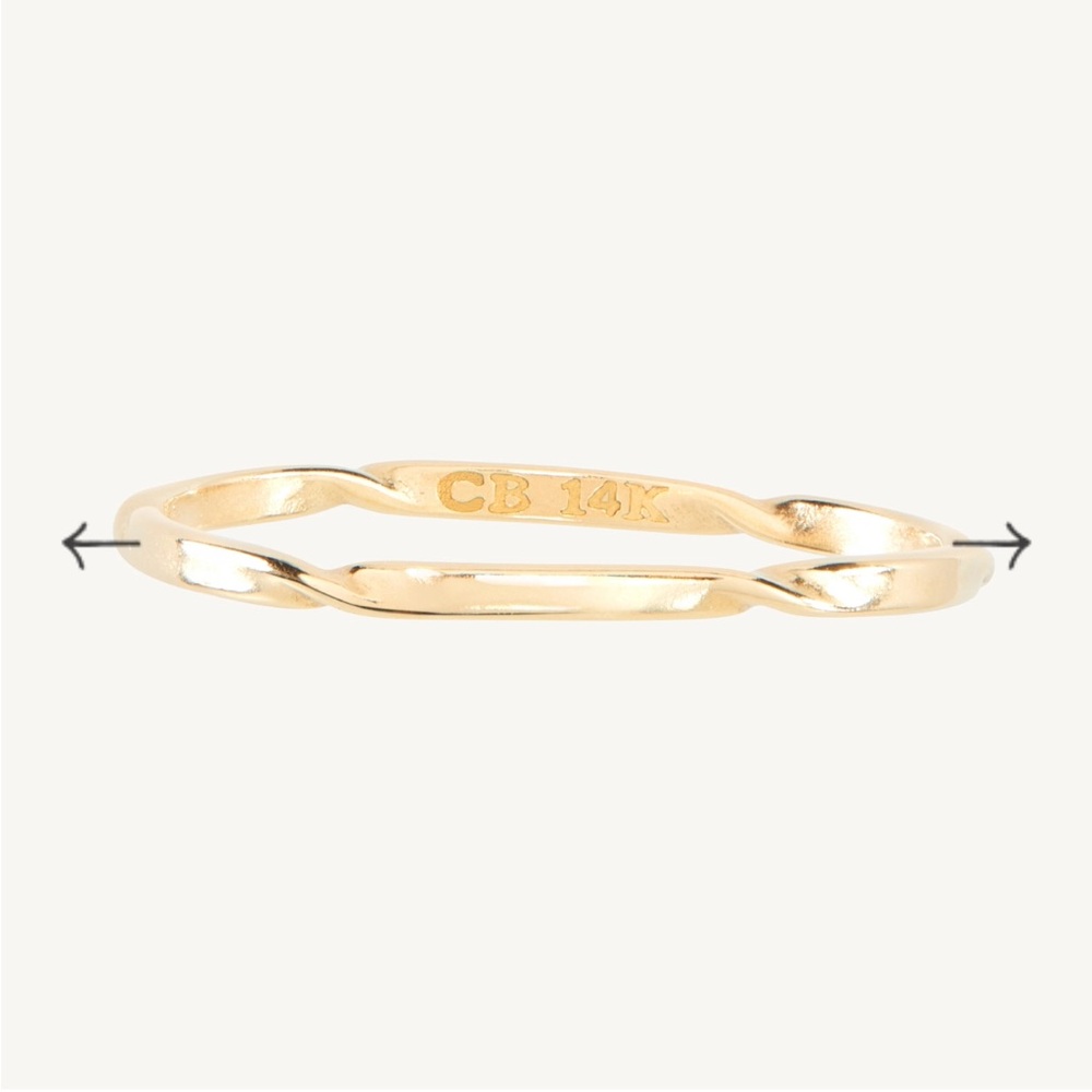Catbird candy wrapper ring in 14k yellow gold